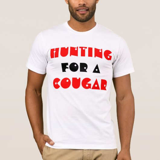 Het jagen op een cougar t-shirt (Voorkant)