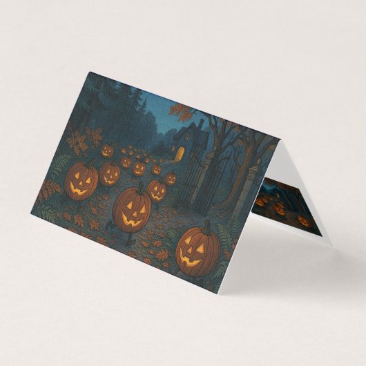Het jagen op Halloweenpompoenen Kaart (Voorkant)