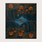 Het jagen op Halloweenpompoenen Kaart (Buitenkant ongevouwen)