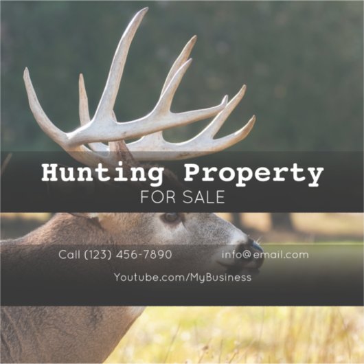 Het jagen van Bezit voor de Verkoop van het Bedrij Sticker (Voorkant)