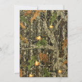 Het jagen van Camo Leaves Wedding Uitnodiging (Achterkant)