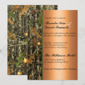 Het jagen van Camo Leaves Wedding Uitnodiging (Voorkant / Achterkant)