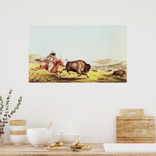 Het jagen van de Buffalo Poster (Keuken)