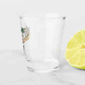 Het jagen Vist Bass met Deer Skull Shot Glas (Rechts)