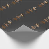 Het jagen Vist Beer buitenshuis Wilderness Camping Cadeaupapier (Hoek)