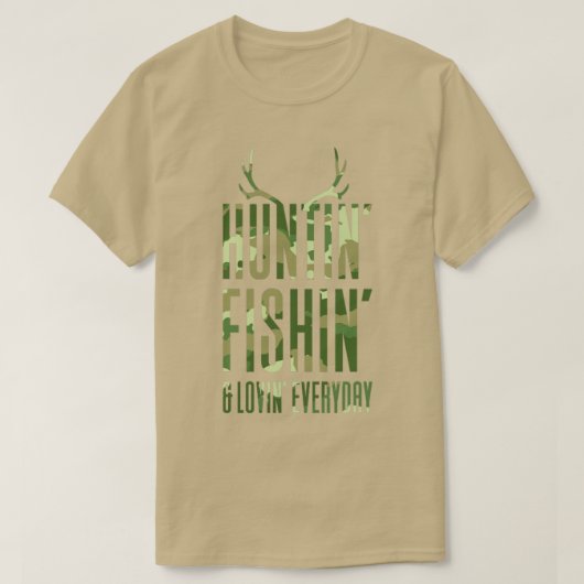 Het jagen Vist het dagelijks leven T-shirt (Design voorkant)