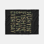 Het jagen Vist het houden van elke dag jagen van p Fleece Deken (Voorkant (Horizontaal))