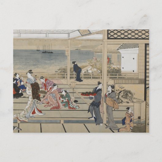 Het Japanse briefkaart van de Kunst van Utamaro (Voorkant)