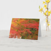 Het Japanse Gebladerte van de Herfst Kaart (Gele Bloem)