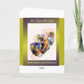 Het Japanse Glas Koi van de Kunst dankt u Bedankkaart (Achterkant)