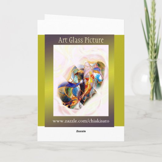 Het Japanse Glas Koi van de Kunst dankt u Bedankkaart (Achterkant)