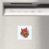 Het Japanse Hannya Masker Magneet (Insitu (Vaatwasser))