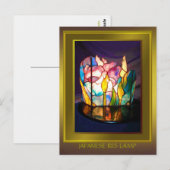 Het Japanse Ontwerp van de Lamp van de Iris Briefkaart (Voorkant / Achterkant)