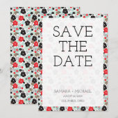 Het Japanse ontwerp van de patronen van de klap sp Save The Date (Voorkant / Achterkant)