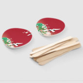 Het Japanse ontwerp van Herons en Dahlias / Handwaaier (Niet-gemonteerd)