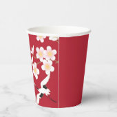 Het Japanse ontwerp van Herons en Dahlias / Papieren Bekers (Rechts)