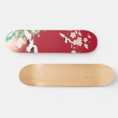 Het Japanse ontwerp van Herons en Dahlias / Persoonlijk Skateboard (Horizontaal)