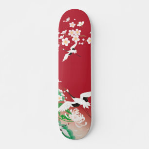 Het Japanse ontwerp van Herons en Dahlias / Persoonlijk Skateboard
