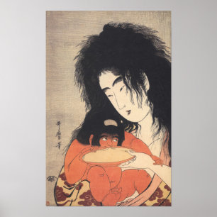Het Japanse poster van Utamaro