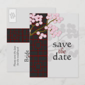 Het Japanse Scherm en Blooms sparen het Briefkaart (Voorkant / Achterkant)