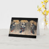 Het Japanse Schilderen c. 1800's Kaart (Gele Bloem)