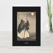 Het Japanse Schilderen van de Strijder. Circa 1922 Kaart (Achterkant)