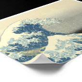 Het Japanse schilderij 'The Great Wave' c. 1830-18 Poster (Hoek)