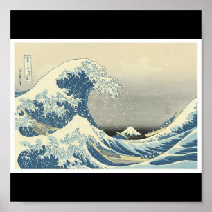 Het Japanse schilderij 'The Great Wave' c. 1830-18 Poster