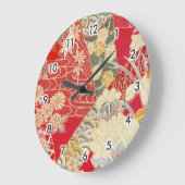 Het Japanse Textiel, BloemenPatroon van de KIMONO Grote Klok (Hoek)