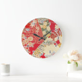 Het Japanse Textiel, BloemenPatroon van de KIMONO Grote Klok (Huis)