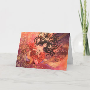 Het Japanse Wenskaart van de Kunst van de Fantasie Kaart