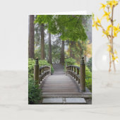 Het Japanse Wenskaart van de Tuin Kaart (Gele Bloem)