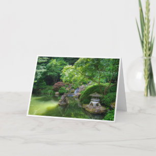 Het Japanse Wenskaart van de Vijver van de Tuin Kaart