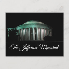 Het Jefferson Memorial 's nachts Briefkaart