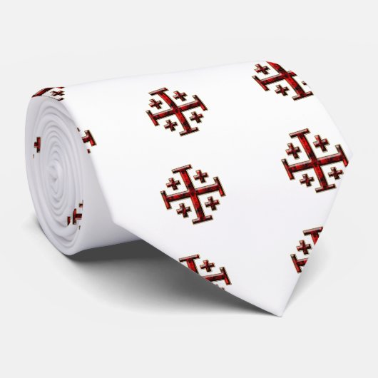 Het Jerusalem-kruis is weer helder Stropdas (Opgerold)