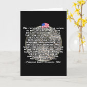 Het JFK citeert dat de Mensen naar de maan verzend Kaart (Gele Bloem)