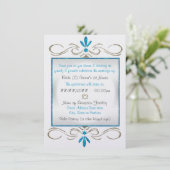 Het jodendom bloeit Joodse bruiloftsreceptie Kaart (Staand voorkant)