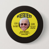 Het Joe Biden Record Ronde Button 7,6 Cm (Voorkant)