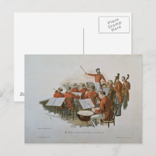 Het Johann Strauss Orchestra bij een gerechtshof Briefkaart (Voorkant / Achterkant)