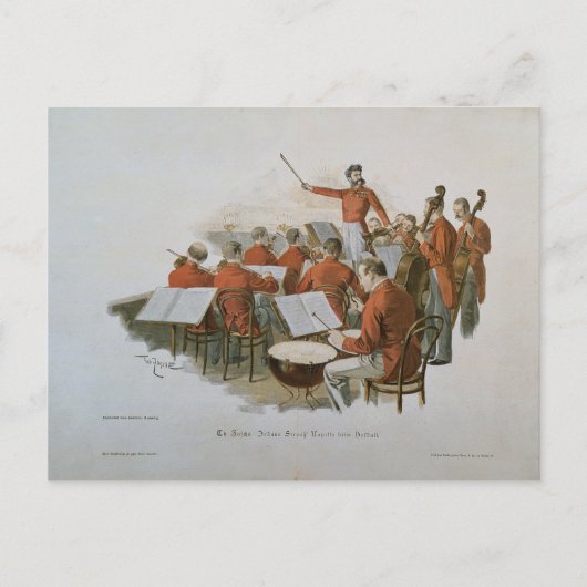 Het Johann Strauss Orchestra bij een gerechtshof Briefkaart (Voorkant)