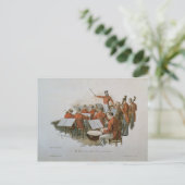Het Johann Strauss Orchestra bij een gerechtshof Briefkaart (Staand voorkant)