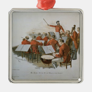 Het Johann Strauss Orchestra bij een gerechtshof Metalen Ornament