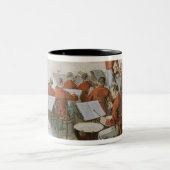 Het Johann Strauss Orchestra bij een gerechtshof Tweekleurige Koffiemok (Center)