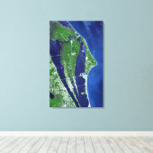 Het John F Kennedy Space Center Canvas Afdruk (Insitu (Houten vloer))