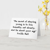 Het "jonge geheim van het blijven… " kaart (Gele Bloem)