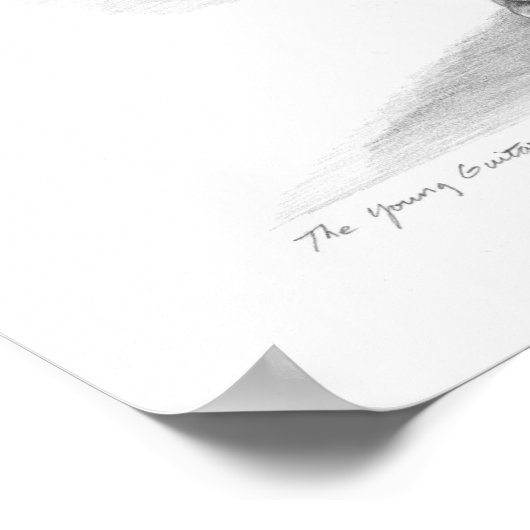 Het jonge gitarist-Poster Poster (Hoek)