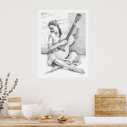 Het jonge gitarist-Poster Poster (Keuken)