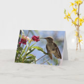 Het jonge Wenskaart van Hummer Kaart (Gele Bloem)