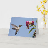 Het jonge Wenskaart van Hummer Kaart (Gele Bloem)