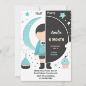 Het Jongen Meisje 6 Maand Half Jaar Partij Half Ve Kaart (Voorkant)